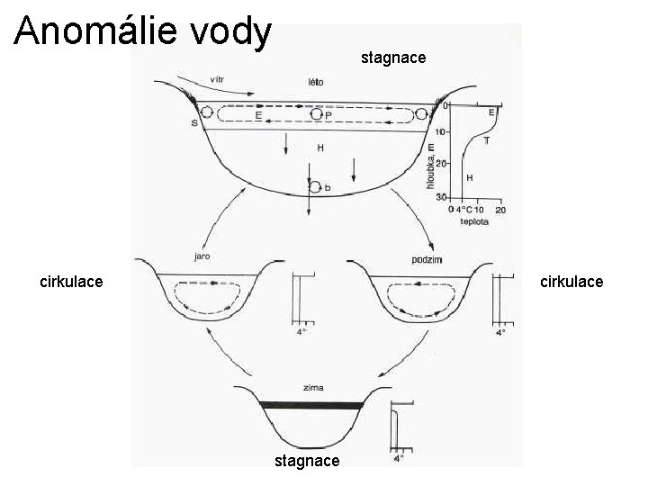 Anomálie vody stagnace cirkulace stagnace 