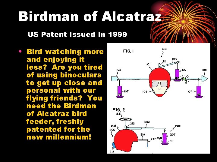 Birdman of Alcatraz US Patent Issued In 1999 • Bird watching more and enjoying