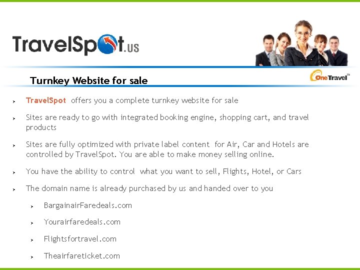 Turnkey Website for sale Ø Ø Ø Travel. Spot offers you a complete turnkey