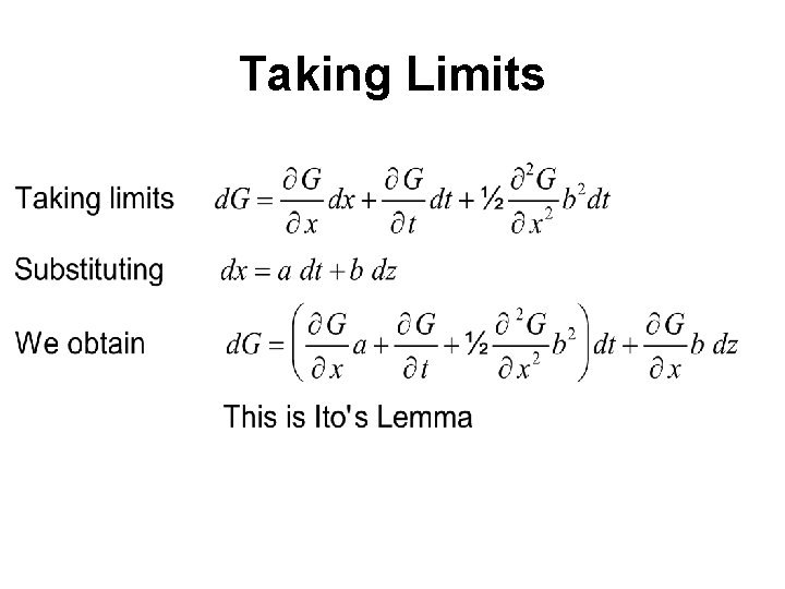 Taking Limits 