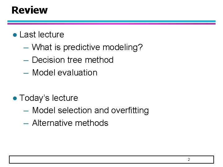 CSE 482 Big Data Analysis Lecture 10 Predictive