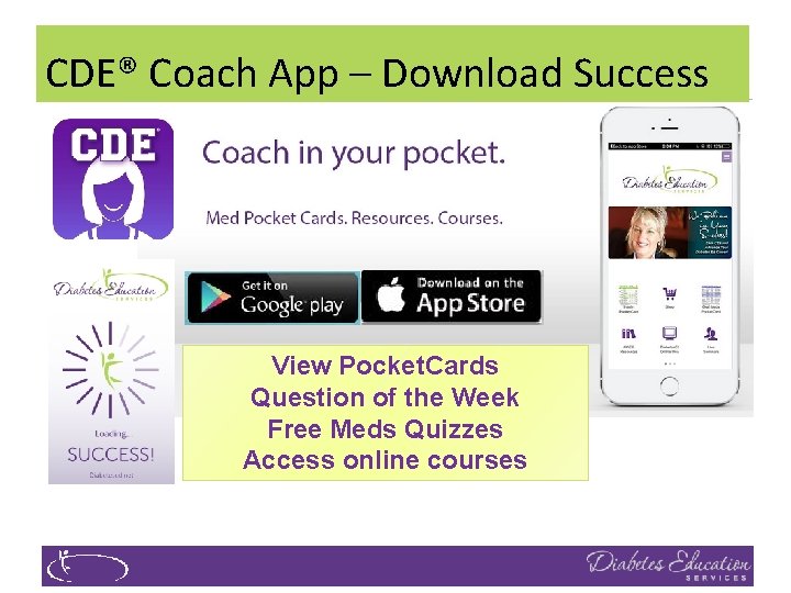 CDE® Coach App – Download Success View Pocket. Cards Question of the Week Free