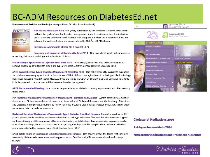 BC‐ADM Resources on Diabetes. Ed. net 