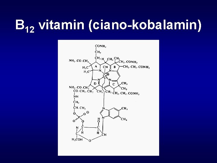 B 12 vitamin (ciano-kobalamin) 