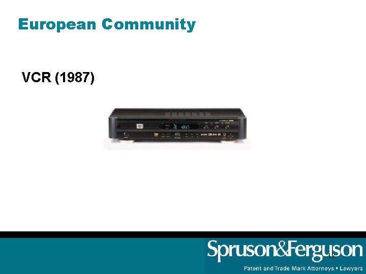 European Community VCR (1987) 12 
