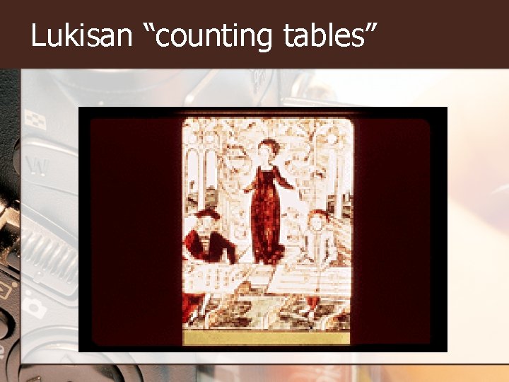 Lukisan “counting tables” 