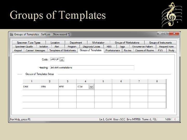 Groups of Templates 