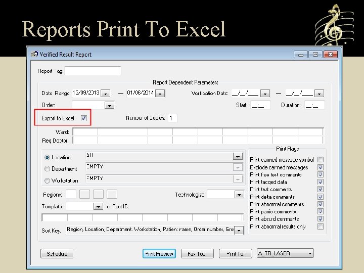 Reports Print To Excel 