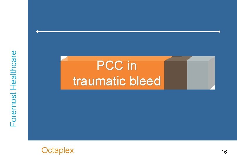 Foremost Healthcare PCC in traumatic bleed Octaplex 16 