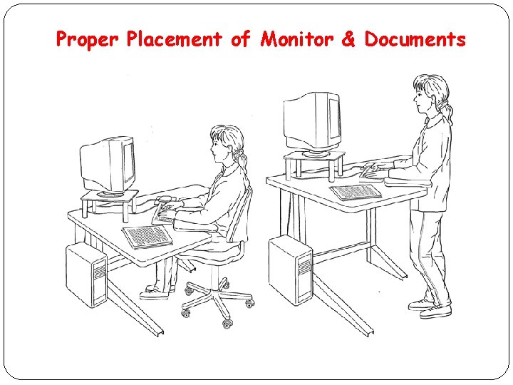 Proper Placement of Monitor & Documents 
