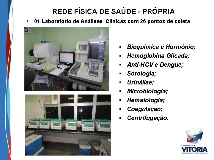 REDE FÍSICA DE SAÚDE - PRÓPRIA § 01 Laboratório de Análises Clinicas com 26