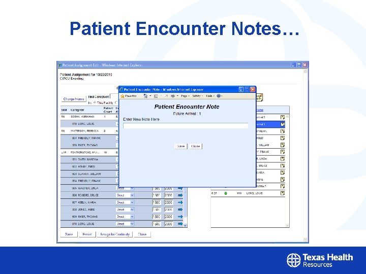 Patient Encounter Notes… 