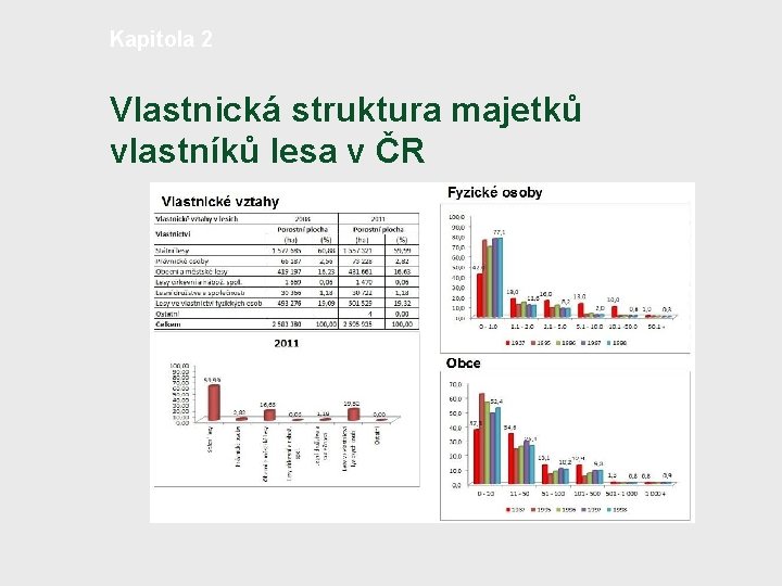 Kapitola 2 Vlastnická struktura majetků vlastníků lesa v ČR 