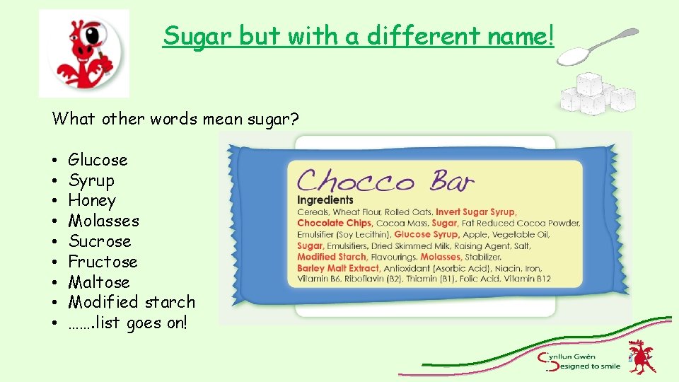 Sugar but with a different name! What other words mean sugar? • • •