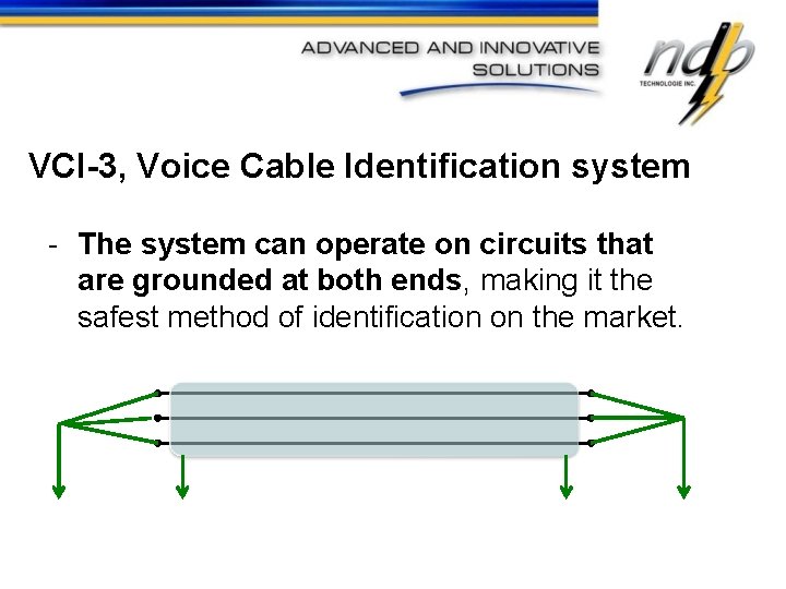 VCI-3, Voice Cable Identification system - The system can operate on circuits that are
