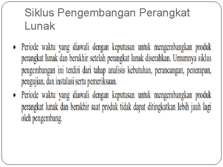 Siklus Pengembangan Perangkat Lunak 