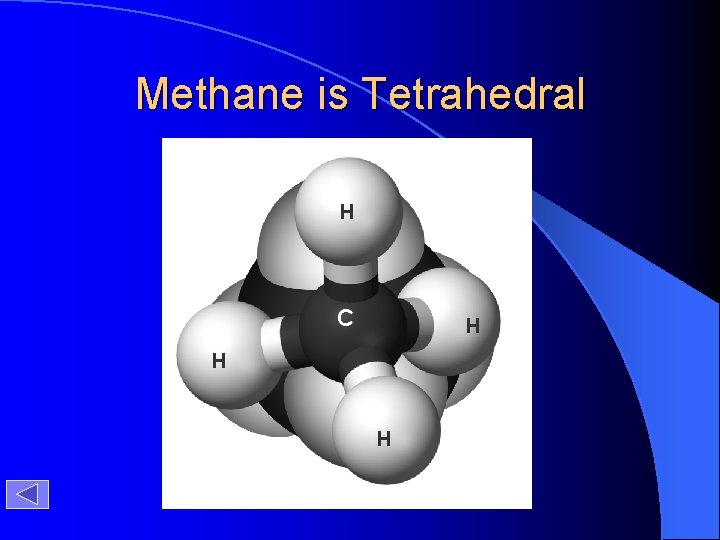 Methane is Tetrahedral H C H H H 