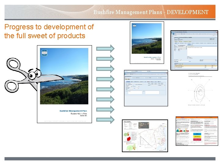 Bushfire Management Plans - DEVELOPMENT Progress to development of the full sweet of products