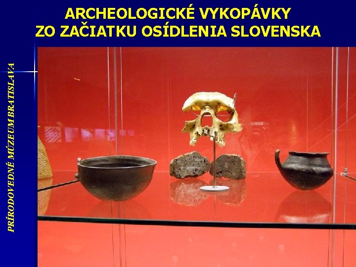 PRÍRODOVEDNÉ MÚZEUM BRATISLAVA ARCHEOLOGICKÉ VYKOPÁVKY ZO ZAČIATKU OSÍDLENIA SLOVENSKA 