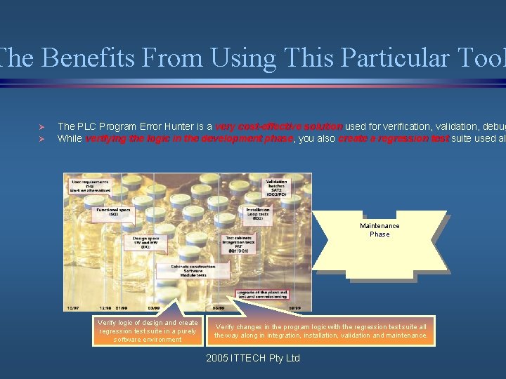 The Benefits From Using This Particular Tool Ø Ø The PLC Program Error Hunter The Benefits From Using This Particular Tool Ø Ø The PLC Program Error Hunter
