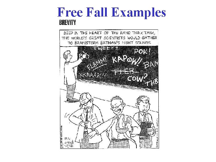 Free Fall Examples 