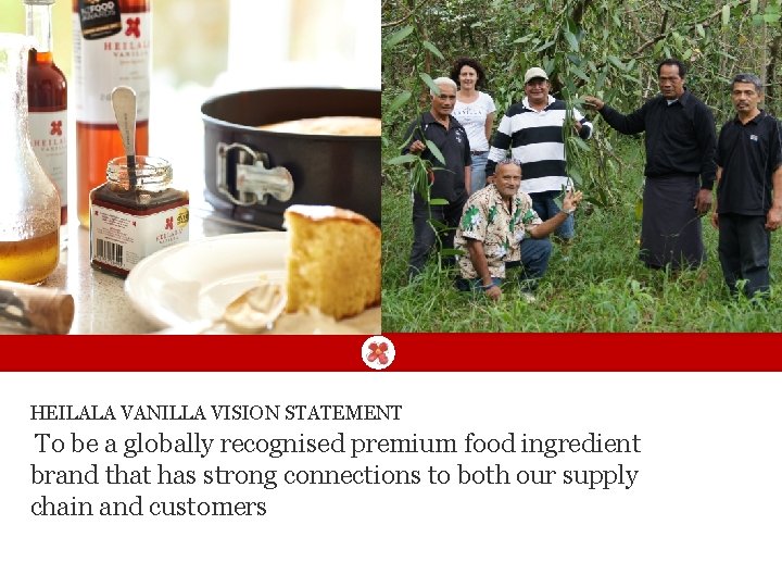 HEILALA VANILLA VISION STATEMENT To be a globally recognised premium food ingredient brand that