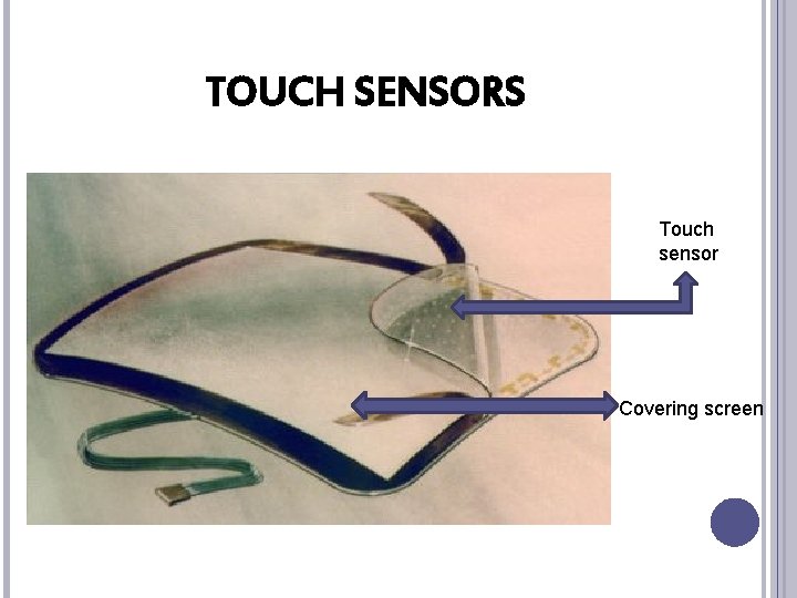 TOUCH SENSORS Touch sensor Covering screen 