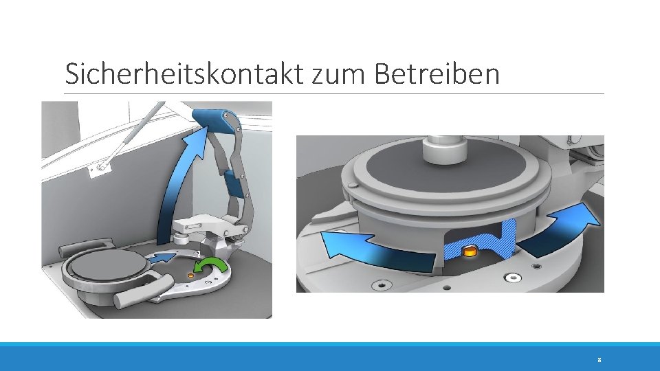 Sicherheitskontakt zum Betreiben 8 