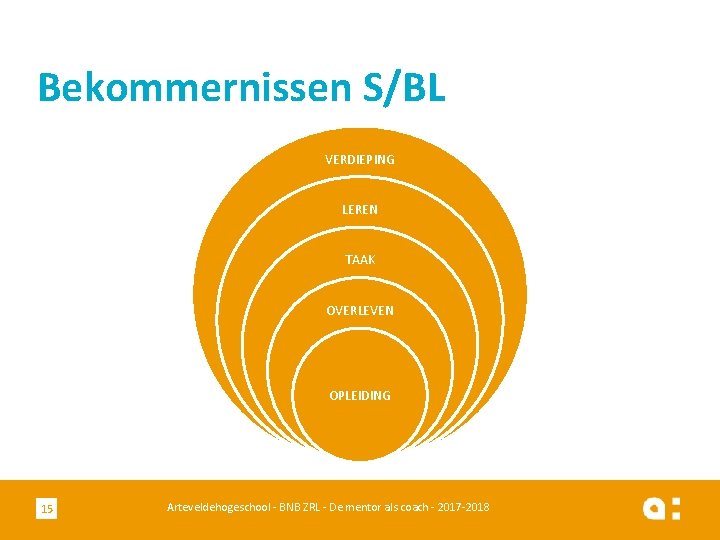 Bekommernissen S/BL VERDIEPING LEREN TAAK OVERLEVEN OPLEIDING 15 Arteveldehogeschool - BNB ZRL - De