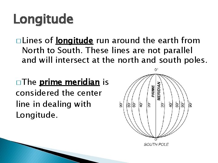 Absolute Location Introduction Lines of latitude and longitude