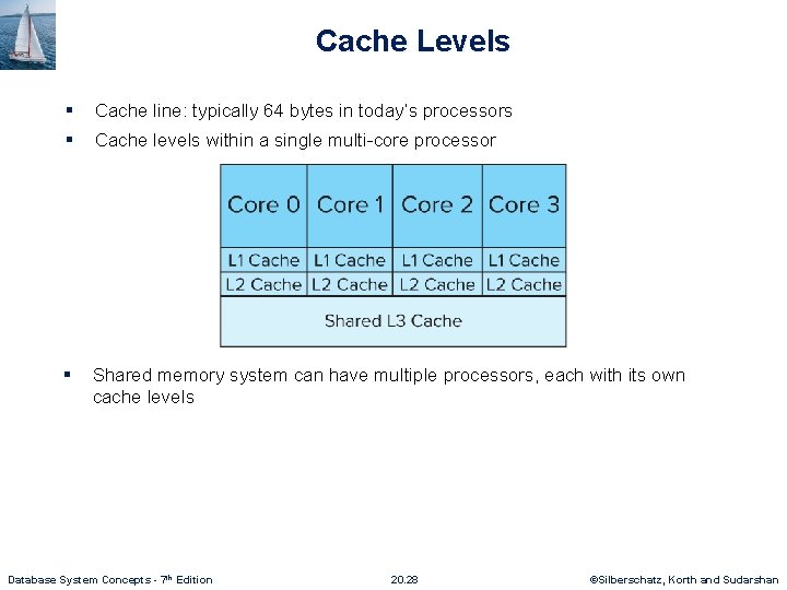 Cache Levels § Cache line: typically 64 bytes in today’s processors § Cache levels