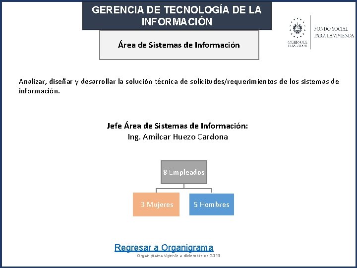 GERENCIA DE TECNOLOGÍA DE LA INFORMACIÓN Área de Sistemas de Información Analizar, diseñar y