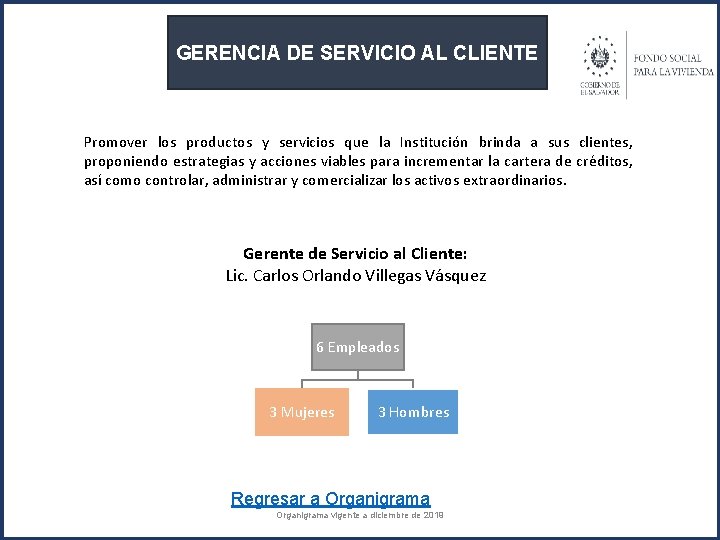 GERENCIA DE SERVICIO AL CLIENTE Promover los productos y servicios que la Institución brinda