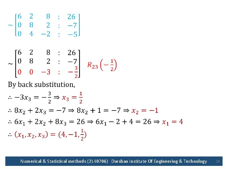  • Numerical & Statistical methods (2140706) Darshan Institute Of Engineering & Technology 16