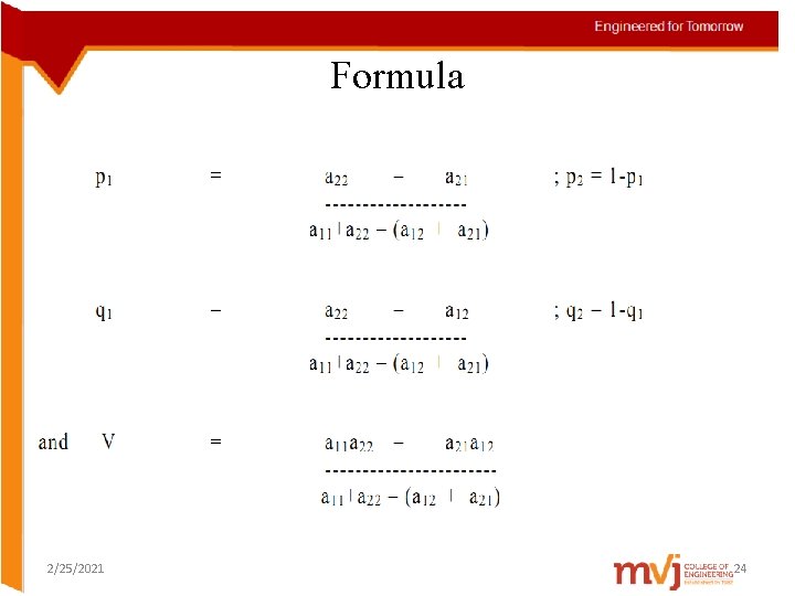 Formula 2/25/2021 24 