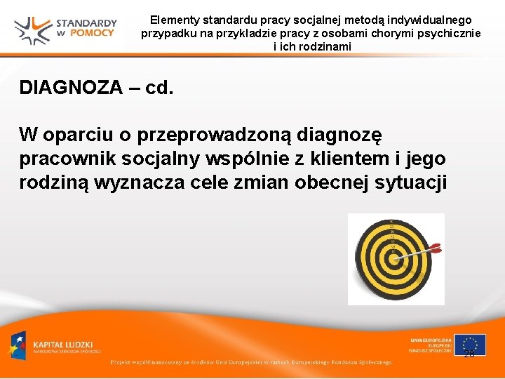 Elementy standardu pracy socjalnej metodą indywidualnego przypadku na przykładzie pracy z osobami chorymi psychicznie