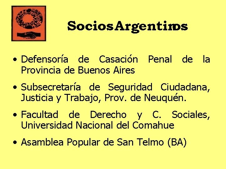 Socios Argentinos • Defensoría de Casación Penal de la Provincia de Buenos Aires •