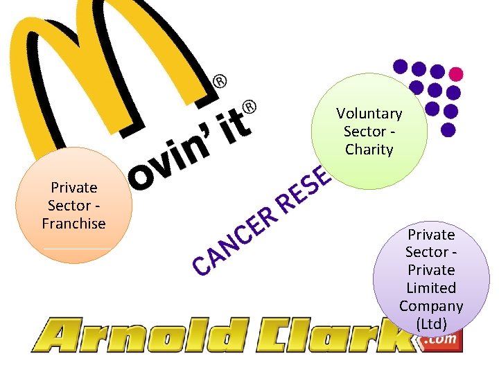 Voluntary Sector Charity Private Sector Franchise Private Sector Private Limited Company (Ltd)  Voluntary Sector Charity Private Sector Franchise Private Sector Private Limited Company (Ltd)
