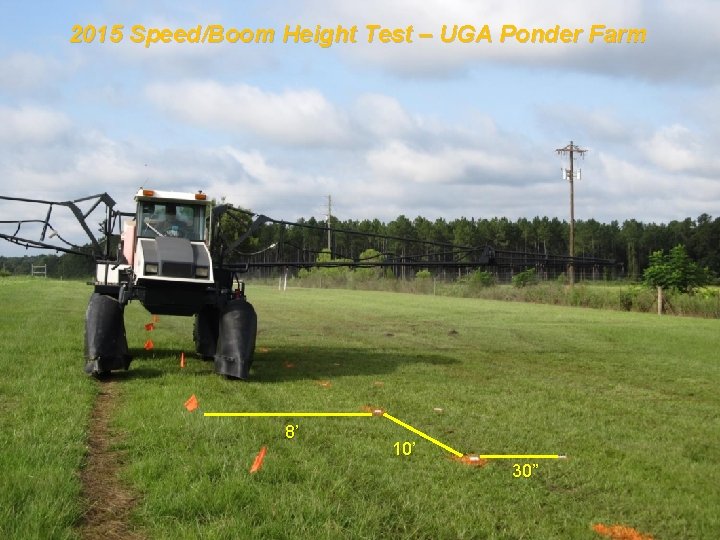 2015 Speed/Boom Height Test – UGA Ponder Farm 8’ 10’ 30” 