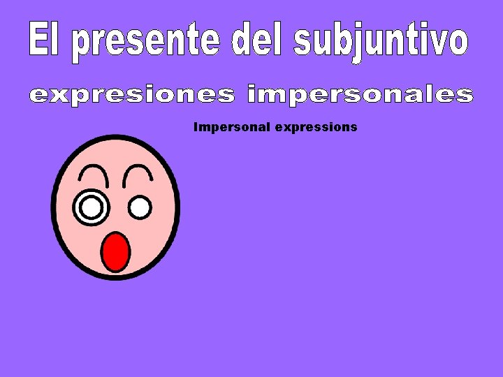 Impersonal expressions 