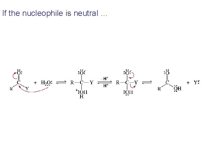 If the nucleophile is neutral … 