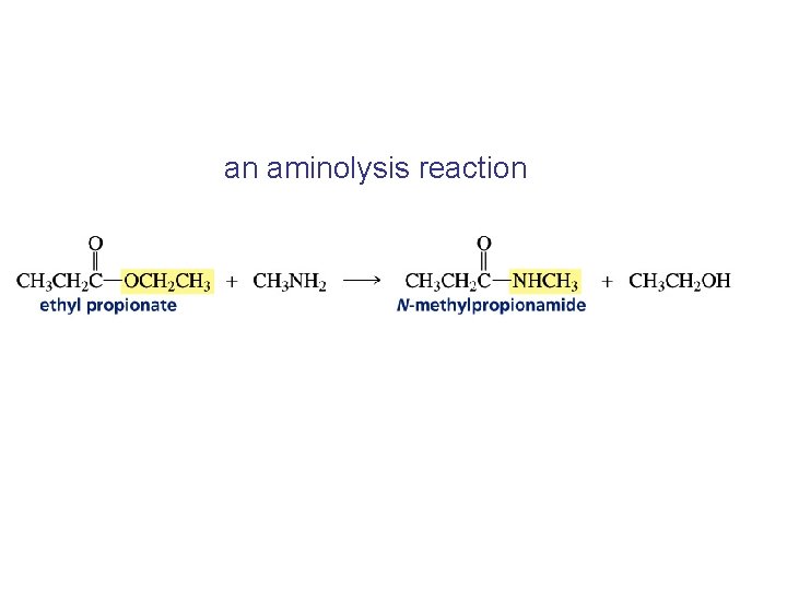 an aminolysis reaction 