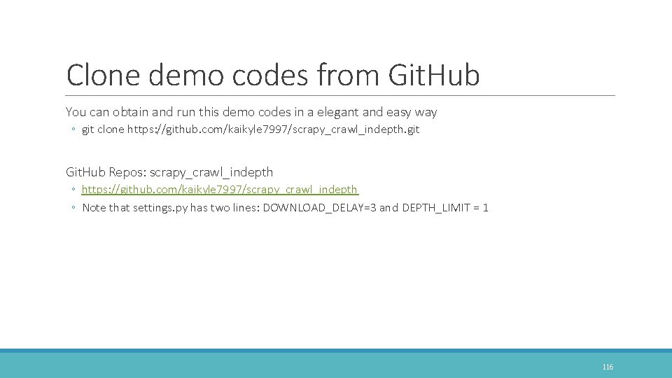 Clone demo codes from Git. Hub You can obtain and run this demo codes