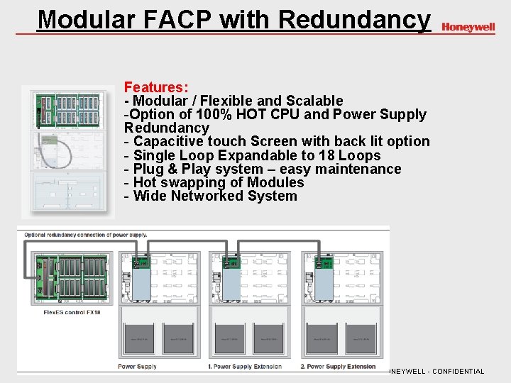 Modular FACP with Redundancy Features: - Modular / Flexible and Scalable -Option of 100%