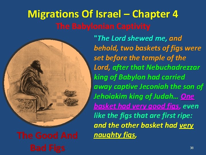 Migrations Of Israel – Chapter 4 The Babylonian Captivity The Good And Bad Figs