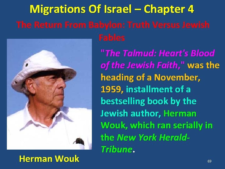 Migrations Of Israel – Chapter 4 The Return From Babylon: Truth Versus Jewish Fables