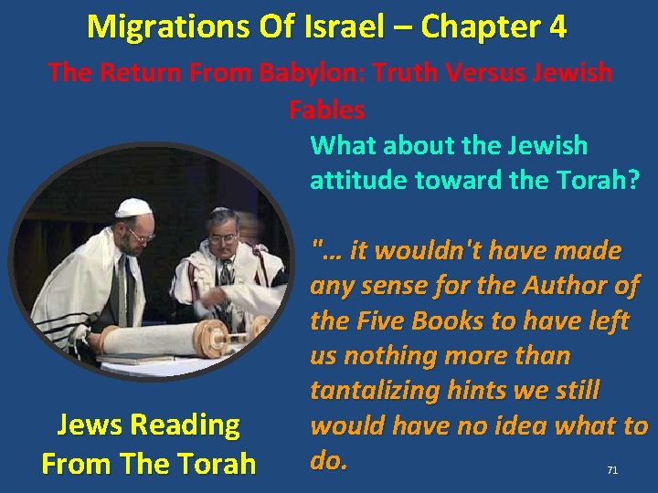 Migrations Of Israel – Chapter 4 The Return From Babylon: Truth Versus Jewish Jews
