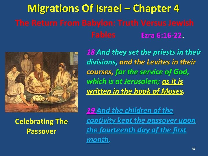 Migrations Of Israel – Chapter 4 The Return From Babylon: Truth Versus Jewish Fables