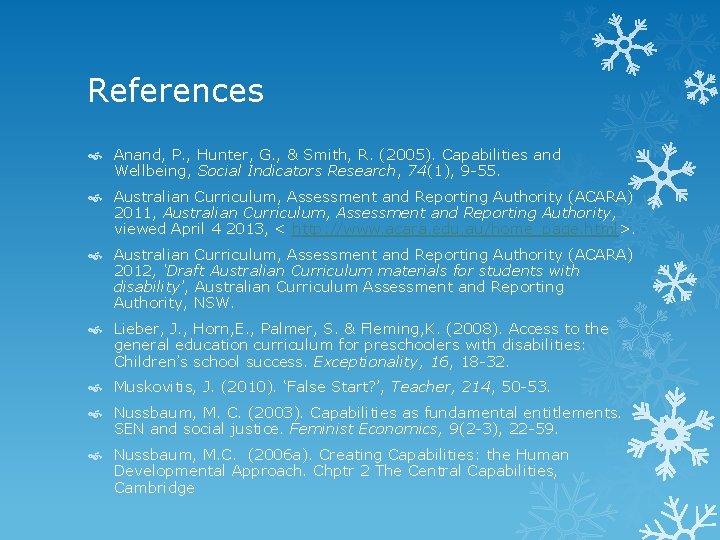 References Anand, P. , Hunter, G. , & Smith, R. (2005). Capabilities and Wellbeing,