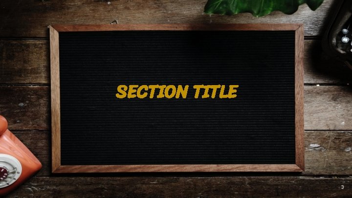 SECTION TITLE 3 